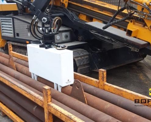 Bofram HDD boorstangenklem met rotator in gebruik